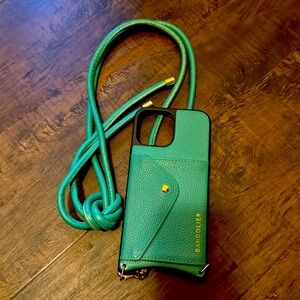 Green Bandelier iPhone 12 Pro Max case and strap